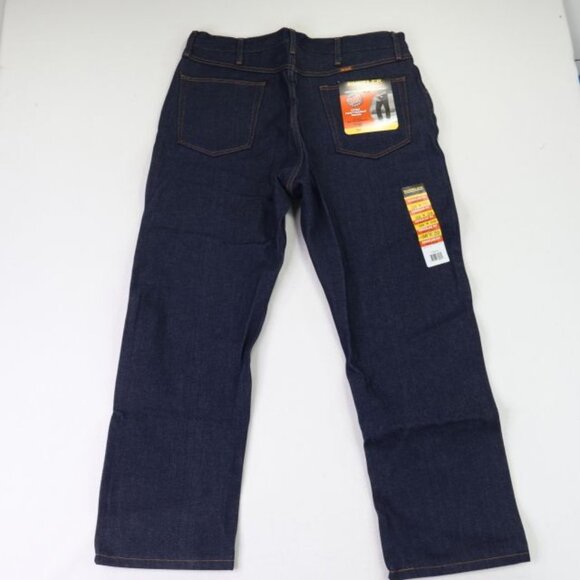 Rustler Advantage Jeans Mens 38x29 (Fits 37x29) Blue Regular Fit Boot - Picture 4 of 10